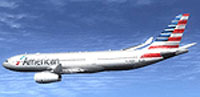 Screenshot of American Airlines Airbus A330-200 RR in flight.