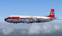 Screenshot of Ansett-ANA Douglas DC-6B in flight.
