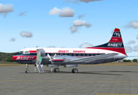 Screenshot of Ansett Airways Convair 340 on the ground.