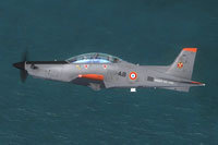Profile view of Armee De L'Air PC-21 in flight.