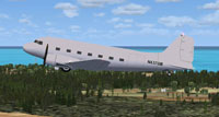 Screenshot of Atlantic Air Cargo Douglas DC-3 in flight.