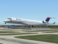 Screenshot of Atlantic Southeast Airways CRJ700 taking off.