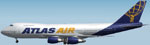 Screenshot of Atlas Air 747-200 in the air.