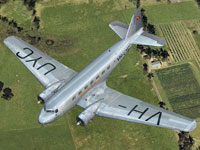 Screenshot of Australian National Airways Douglas DC-2 in flight.