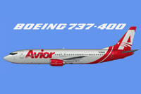 Side view of Avior Airlines Boeing 737-400.