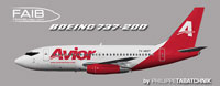 Profile view of Avior Boeing 737-200 ADV.