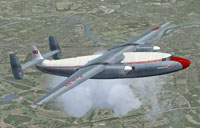 Screenshot of BEA Ambassador G-ALZT in flight.