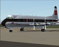 Screenshot of BKS Vickers Viscount on the ground.