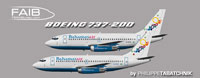 Profile views of Bahamasair Boeing 737-200 ADV.