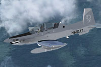 Screenshot of Beechcraft AT-6B N610AT in flight.