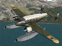 Screenshot of Beechcraft D18S Amphibian in flight.