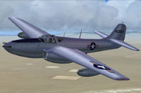 Screenshot of Bell P-59A Airacomet in flight.