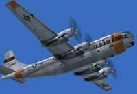 Screenshot of Boeing C97 Stratofreighter in the air.