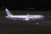 Screenshot of Boeing Company Boeing 777-F on runway.