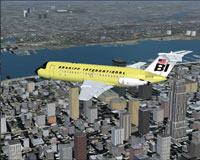 Screenshot of Braniff BAC One-Eleven 200 in flight.