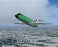 Screenshot of Braniff BAC One-Eleven 200 in flight.