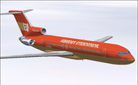 Screenshot of Braniff Red in flight.