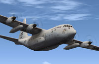 Screenshot of C-130 in flight.