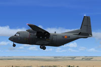 Screenshot of C212 Aviocar 72-09 on landing approach.