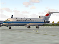 Screenshot of CAAC Boeing 727-200 on the ground.
