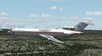 Screenshot of CAF/UN Hybrid Boeing 727-200 in flight.