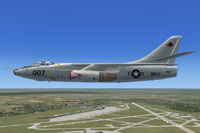 Screenshot of CV-10 Skywarrior in flight.