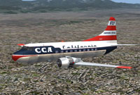 Screenshot of California Central Martin 202 in flight.