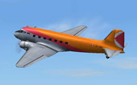 Screenshot of Canadian Pacific Douglas DC-3 in flight.