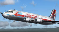 Screenshot of Capital Airlines Douglas DC-4 in flight.