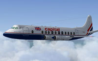 Screenshot of Capital Airlines V.806 Viscount in flight.