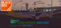 Screenshot of Cebu Pacific Airbus A320 on the ground.