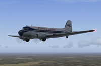 Screenshot of Central Airlines Douglas DC-3 in flight.