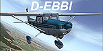 Screenshot of Cessna 152 D-EBBI in flight.