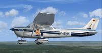 Screenshot of Cessna 172 D-EVIE in flight.