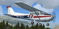 Screenshot of Cessna 172 ZK-ELC in the air.