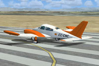 Screenshot of Cessna 310Q preparing for take-off.