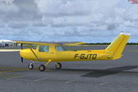 Screenshot of Cessna C-150 F-GJTD on the ground.