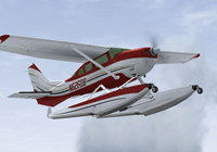 Screenshot of Cessna U206G Stationair Float in flight.