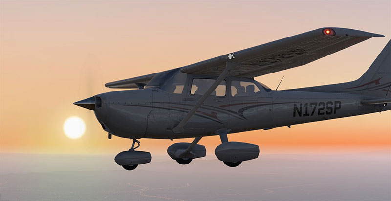 Cessna 172 in X-Plane 11.