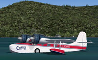 Screenshot of Chalk's Ocean Airways Grumman Goose on the water.