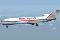 Screenshot of Captain Kalitta Charters II Boeing 727-200F in flight.