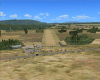 Aerial view of Chateau Airfield scenery.