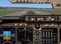 Screenshot of Default Boeing 747-400 panel.