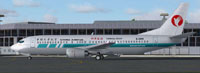 Screenshot of China Xinhua Boeing 737-400 on the ground.