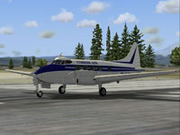 Screenshot of Cimber Air DeHavilland DH104 Dove on runway.