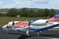 Screenshot of Citation X "Wounded Warrior" preparing for take-off.