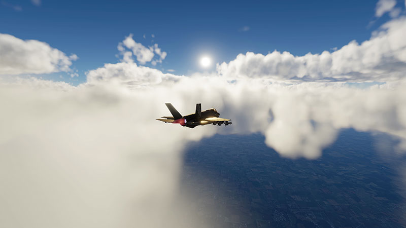 Volumetric clouds in the latest version.