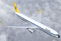 Screenshot of Condor Boeing 767-300ER in flight.