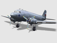 Screenshot of CLS DC-3 model in 3D space.