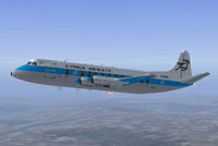 Screenshot of Cyprus Airways Viscount 806 in flight.